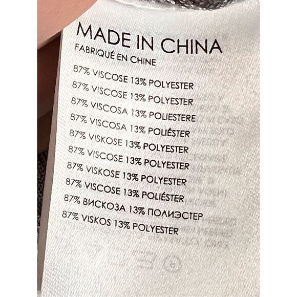 Club Monaco gray ribbed luxury sweater fringe hem and cuffs sz XS - Picture 4 of 6